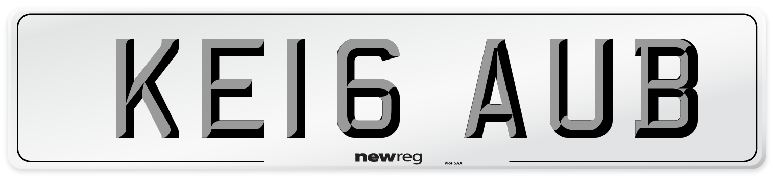 KE16 AUB Number Plate from New Reg